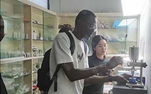 South African customers visit and place deep groove ball bearing sample orders