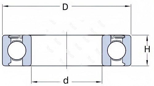 6002rs bearing drawings
