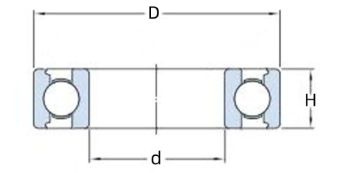 6205ZZC4S2 bearing drawing