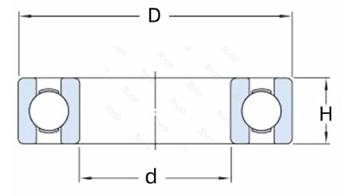 16005ZZ bearing drawings