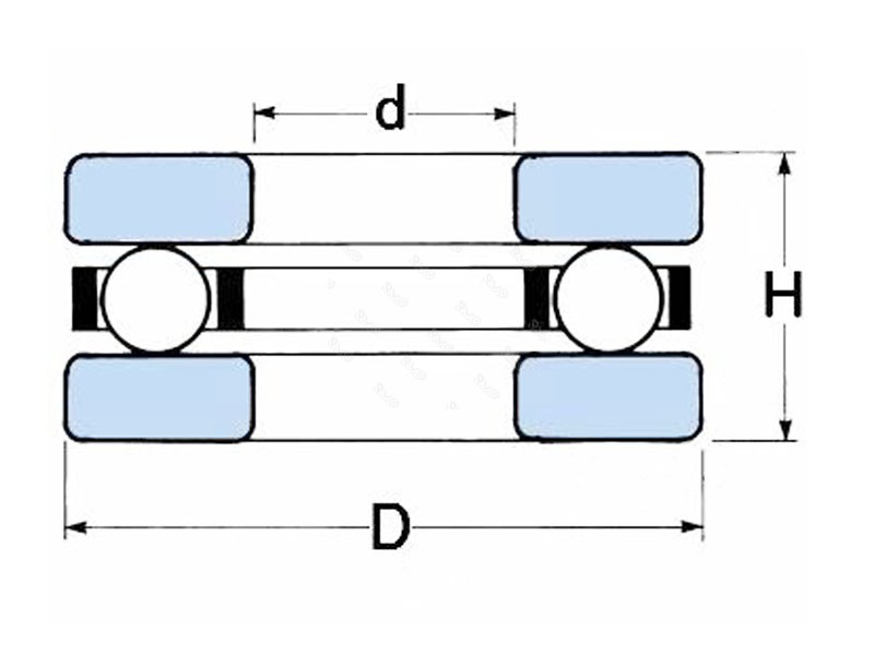 F series thrust ball bearing drawing