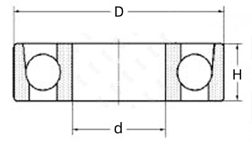 70 series ball bearing drawing