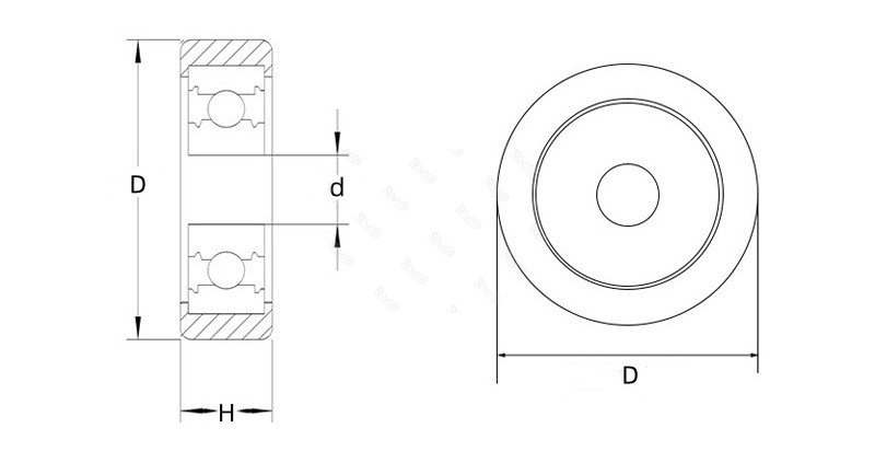 PU pulley series drawing