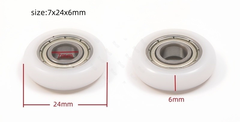 697ZZ Round Type POM Plastic Bearing Wheels