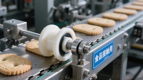 bearing wheel for food machinery