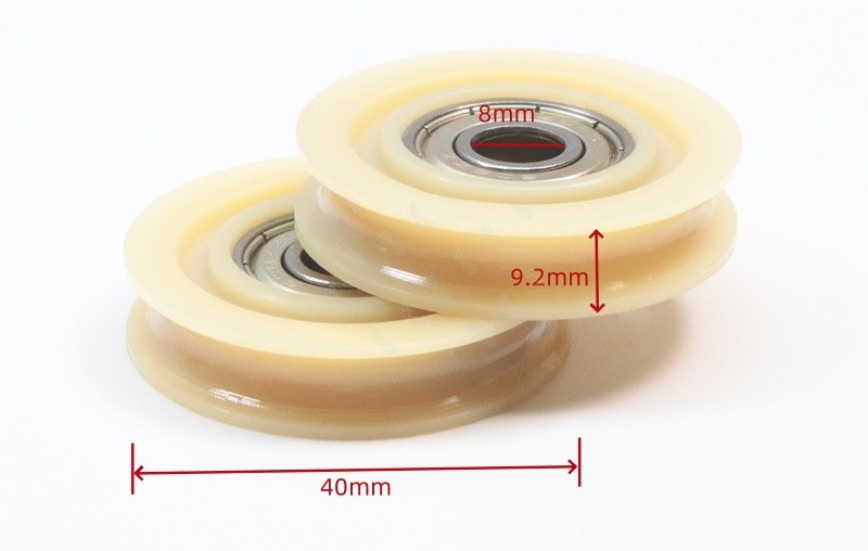 608 U-groove nylon PA6 bearing pulley