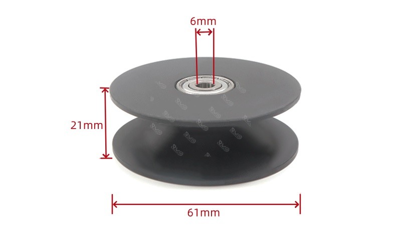 626ZZ Double-bearing U Groove Nylon PA6 Wheels