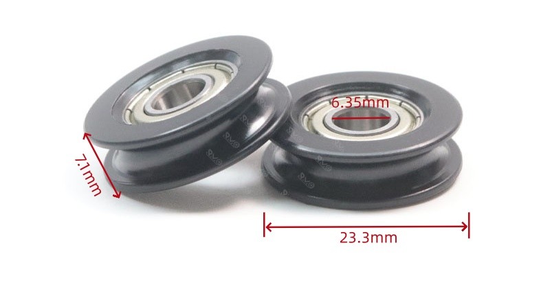 R4 nylon u-groove bearing wheel