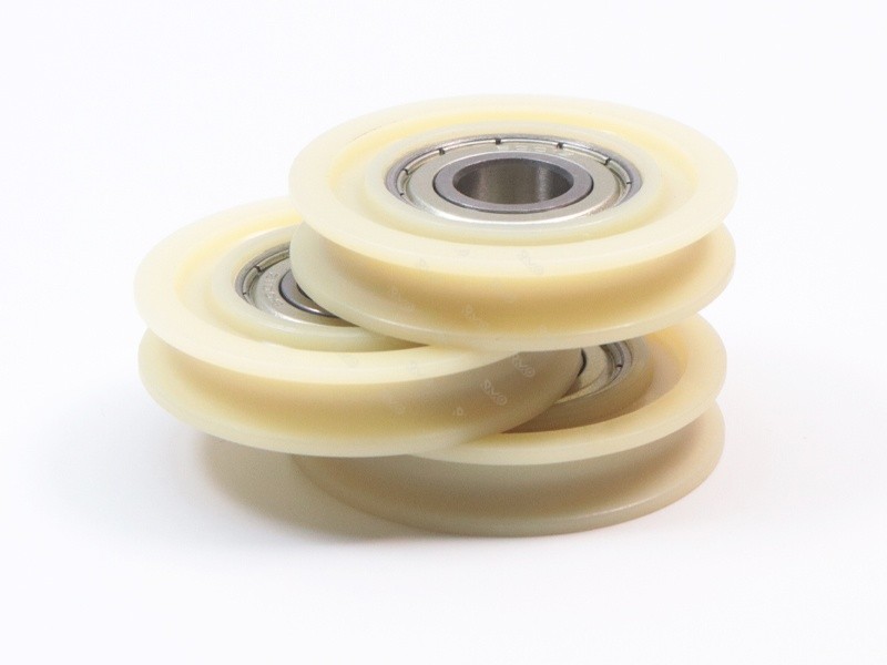 U groove nylon PA6 bearing pulley