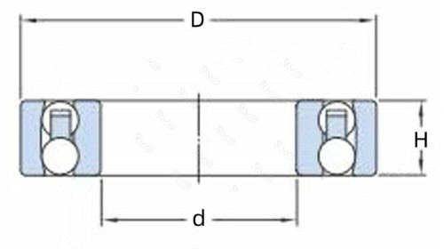 2206 2RS ball bearing drawing