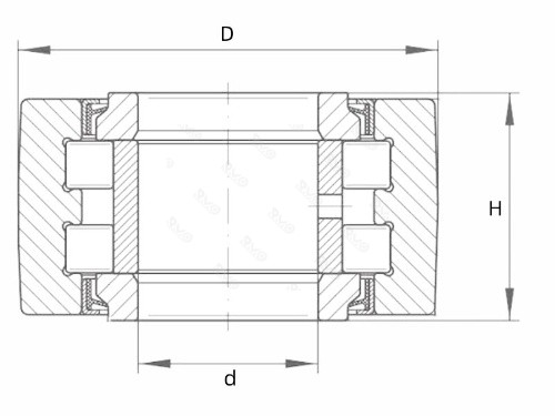 PWTR50110 Supporting Roller Bearing Drawing