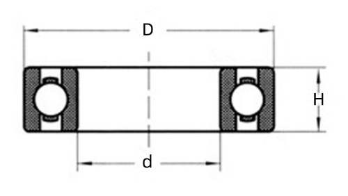 6204CE2RS Ceramic bearing drawing 6204CE2RS Ceramic bearing drawing