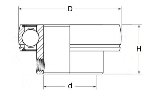 Insert Bearing SB208-50ZZ CS Drawing