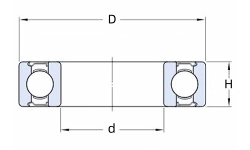 695ZZ Small Ball Bearing Drawing 695ZZ Small Ball Bearing Drawing