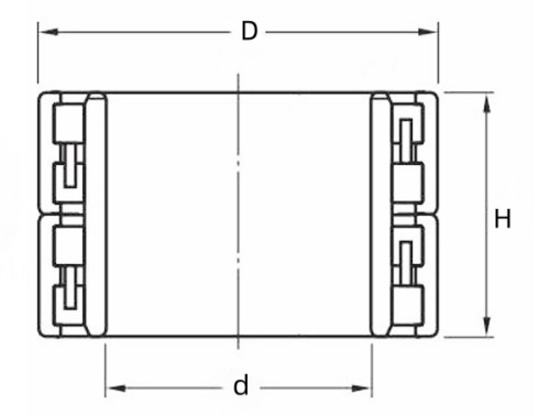 313823 Four Row Cylindrical Roller Bearing Drawing 313823 Four Row Cylindrical Roller Bearing Drawing
