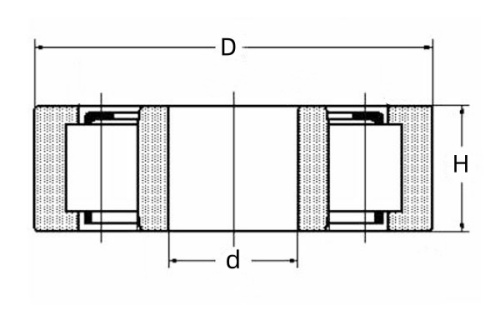 NU206EM Cylindrical Roller Bearing Drawing