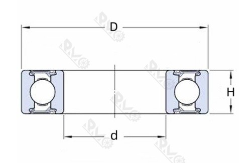 609 2RS miniature bearing drawing 609 2RS miniature bearing drawing