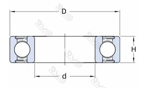 699-2RS Bearing Drawing 699-2RS Bearing Drawing